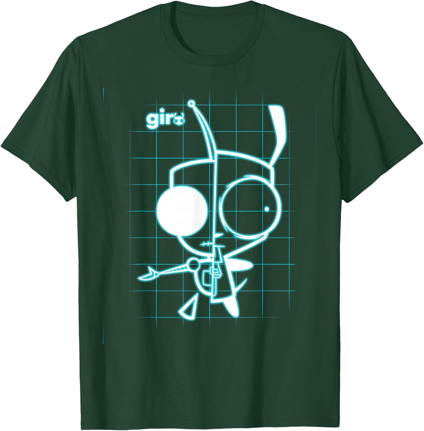 Nickelodeon Invader Zim X-Ray Schematic Gir T-Shirt - T-Shirt | Forest