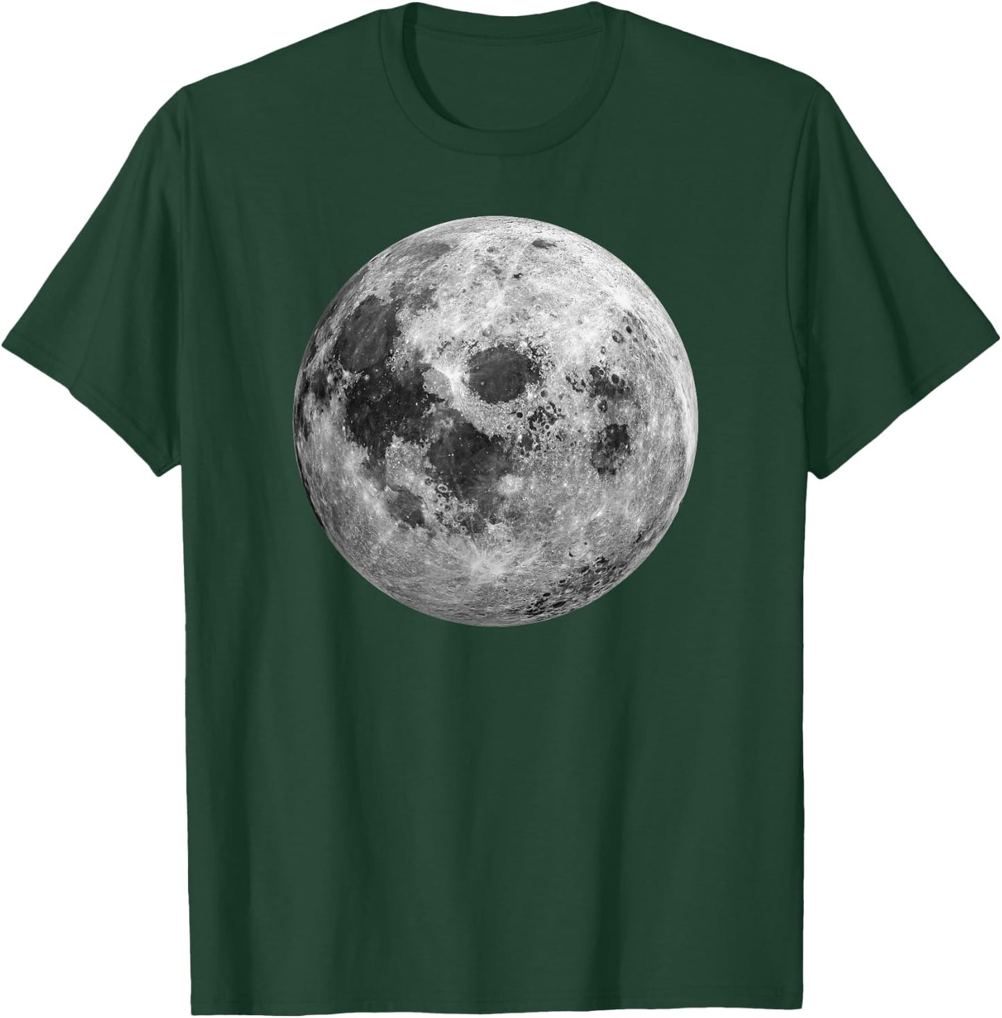 Cool Full Moon Luna Graphic Space Astronomy Science T-Shirt - T-Shirt | Forest