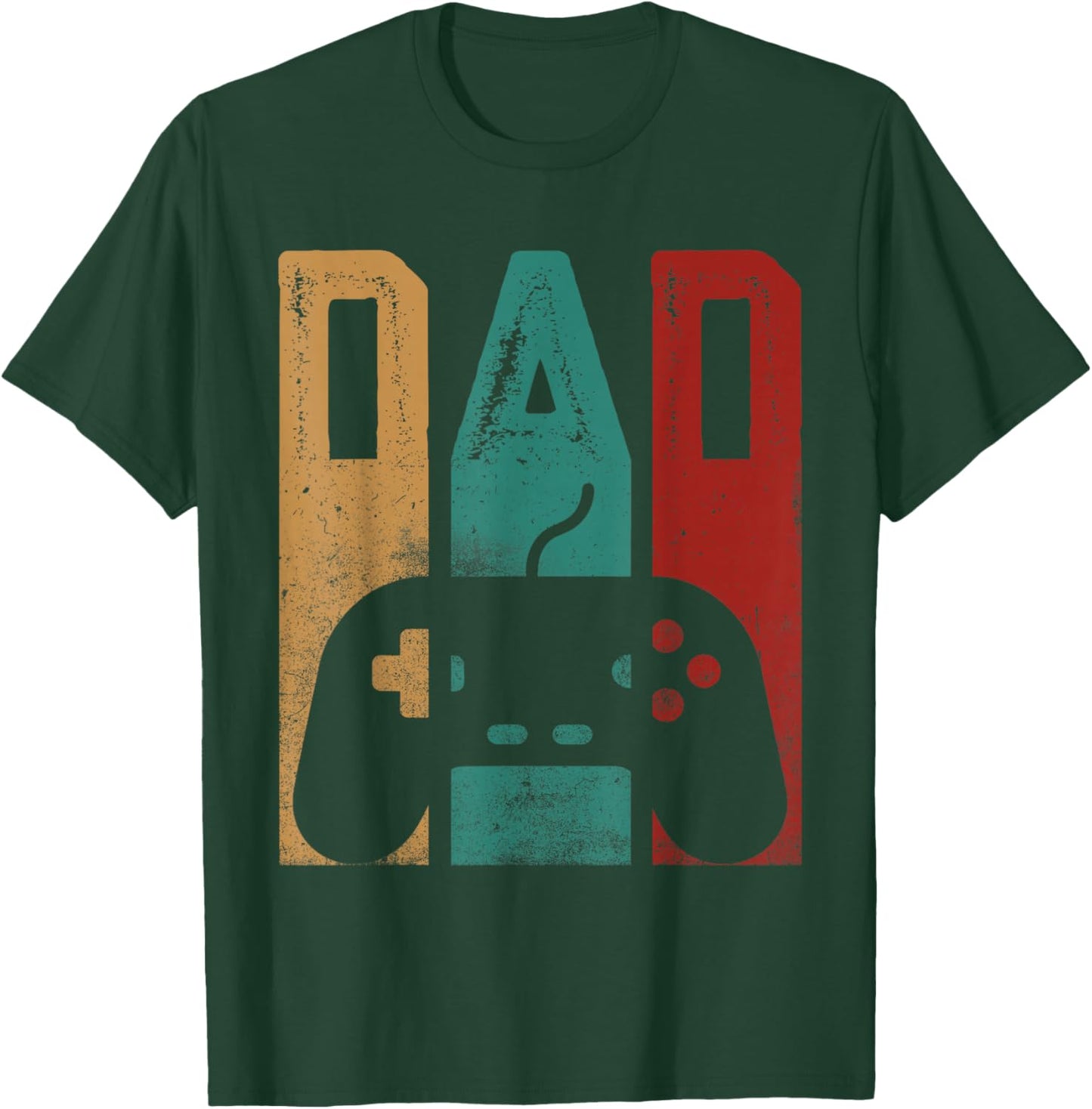 Video Game Controller Dad Retro Fathers Day T-Shirt - T-Shirt | Forest