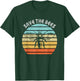 Save The Bees Shirt Retro Style Bee Climate Change T-Shirt - T-Shirt | Forest