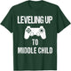 Leveling Up to Middle Child Shirt | Pregnancy Announcement T-Shirt - T-Shirt | Forest