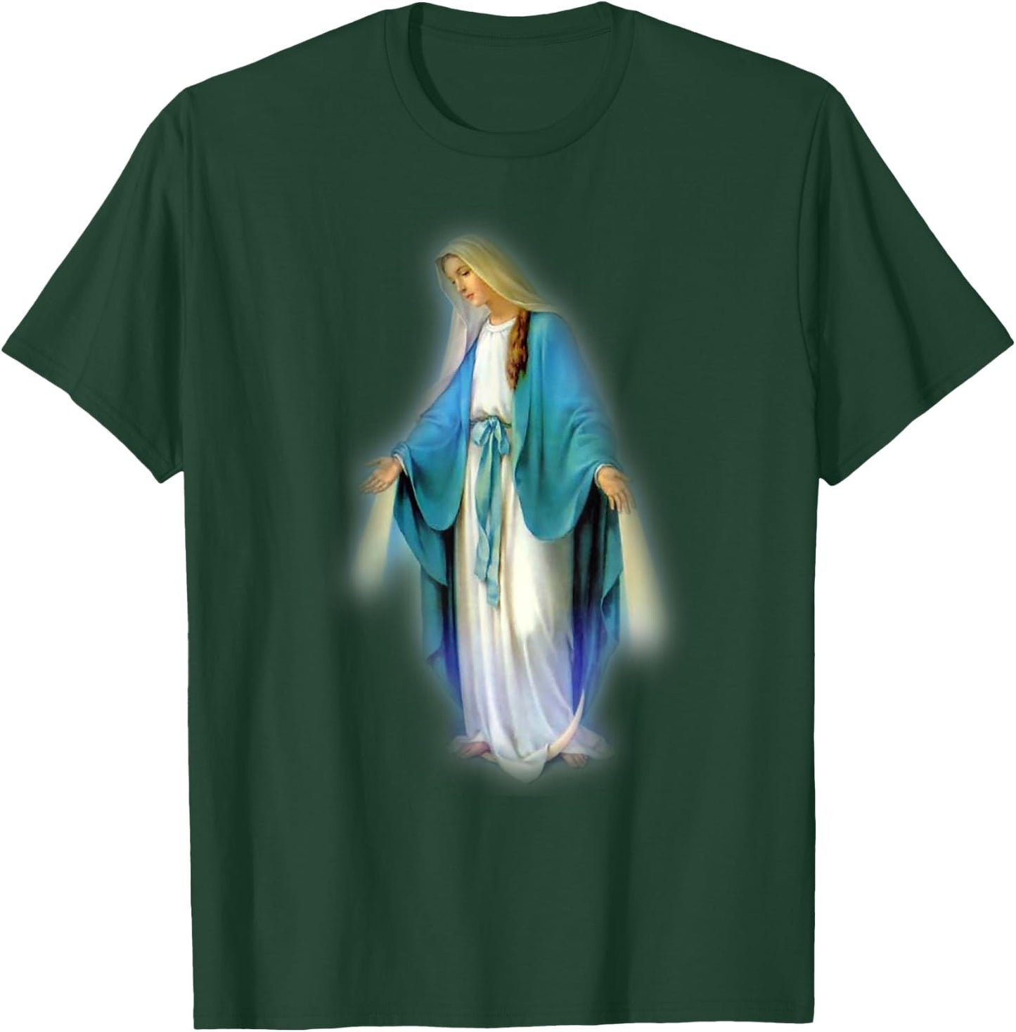 Mary, Blessed Mother Catholic T-Shirt - T-Shirt | Forest