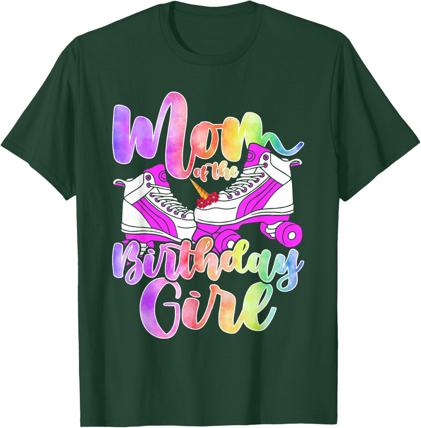 Mom Birthday Rolling Skate Birthday family Party T-Shirt - T-Shirt | Forest