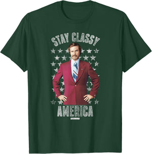 Anchorman Stay Classy America T-Shirt - T-Shirt | Forest