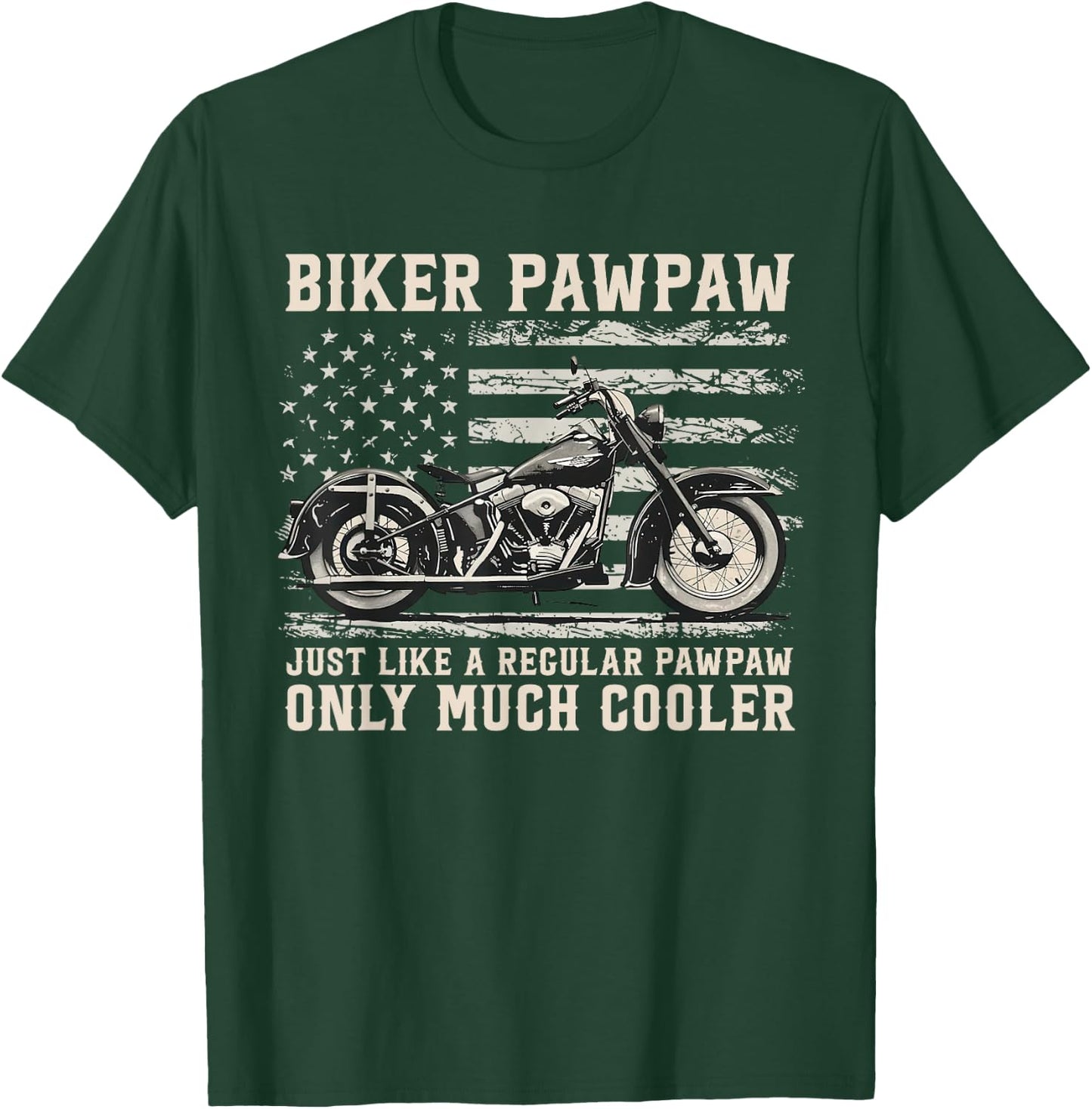 Biker Pawpaw Like A Normal Pawpaw Only Much Cooler T-Shirt - T-Shirt | Forest