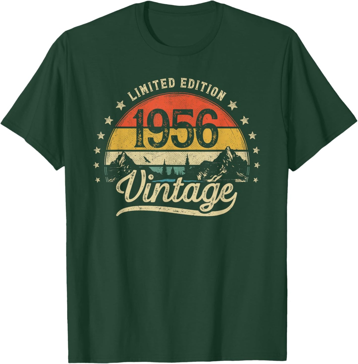Vintage 1956 Limited Edition 70th Birthday 70 Years Old Men T-Shirt - T-Shirt | Forest