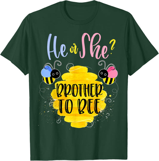 Gender Reveal What Will It Bee Shirt He or She Brother T-Shirt - T-Shirt | Forest