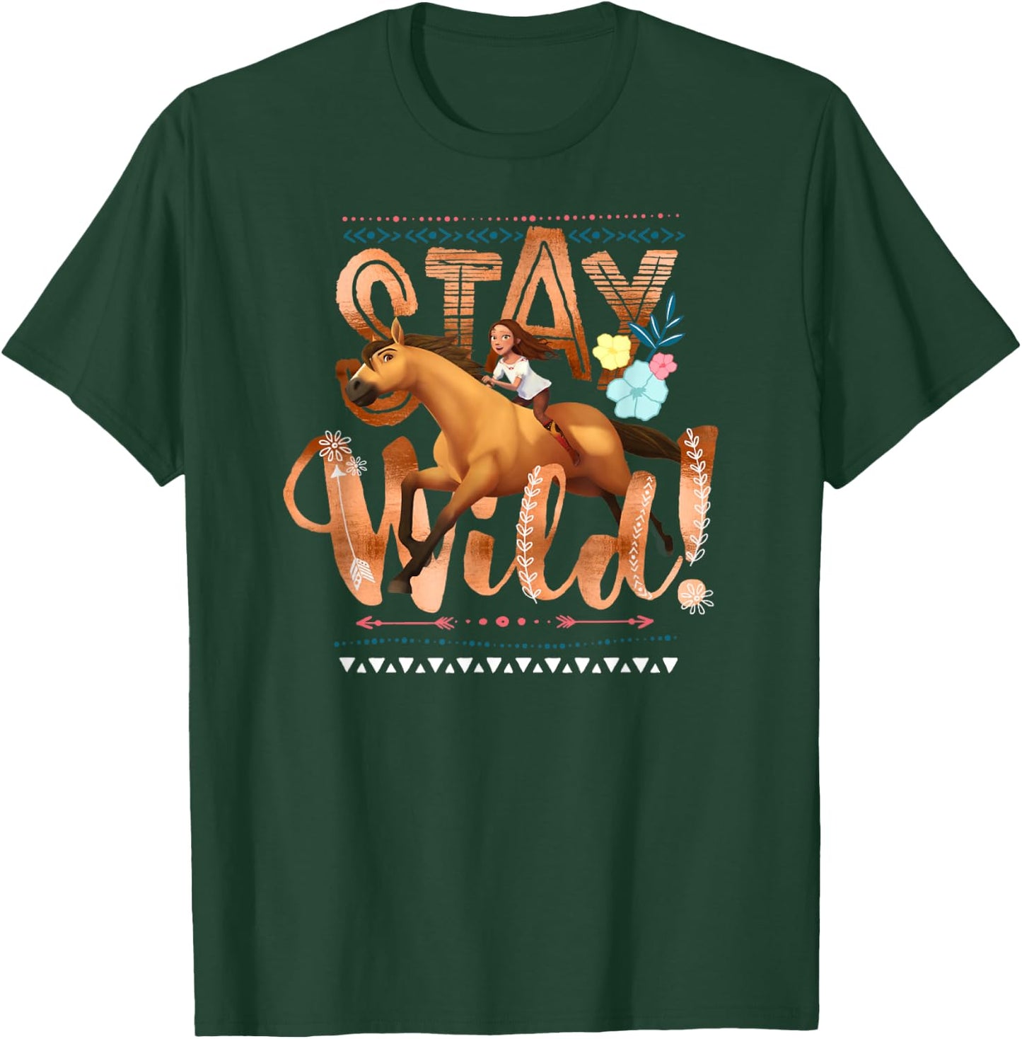 DreamWorks Spirit Riding Free Stay Wild T-Shirt - T-Shirt | Forest