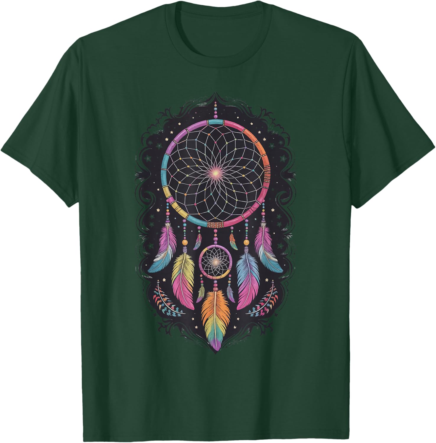 Dream Catcher Native American Tribal T-Shirt - T-Shirt | Forest