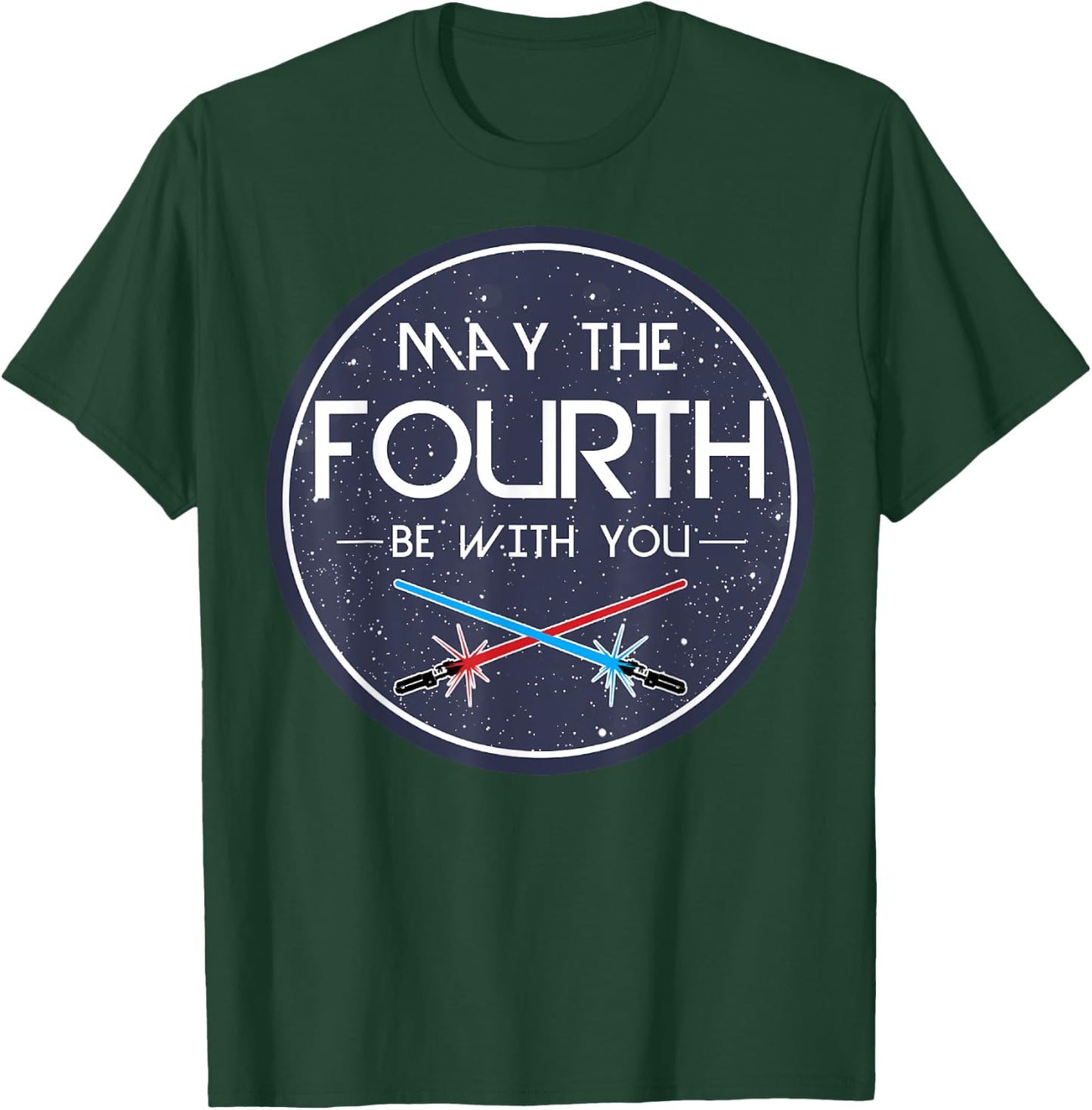Star Wars May The Fourth Be With You Lightsaber Clash Poster T-Shirt - T-Shirt | Forest