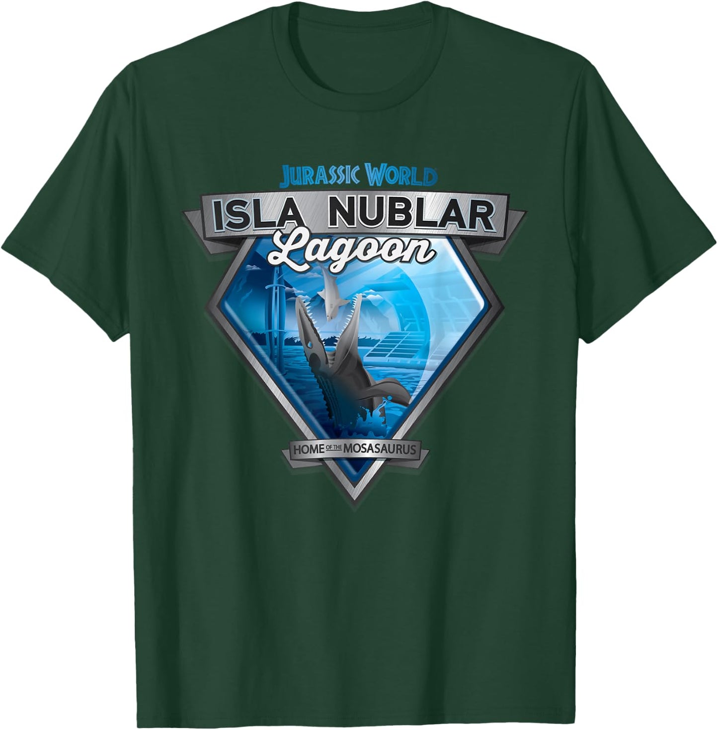 Jurassic World Mosasaurus Dino In Action T-Shirt - T-Shirt | Forest