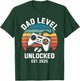 Dad Level Unlocked 2025 Funny Fathers Day Present (gifts) T-Shirt - T-Shirt | Forest