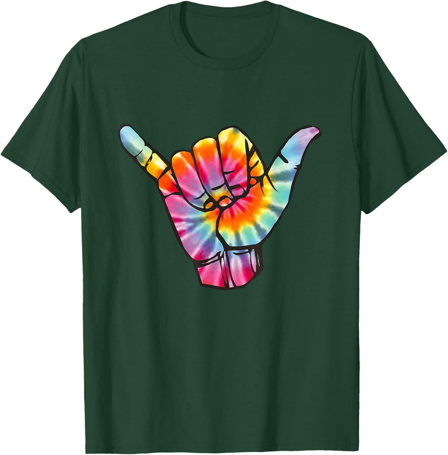 Shaka T Shirt Ocean Surfing Wave Surfer Hawaii Hand T-Shirt - T-Shirt | Forest