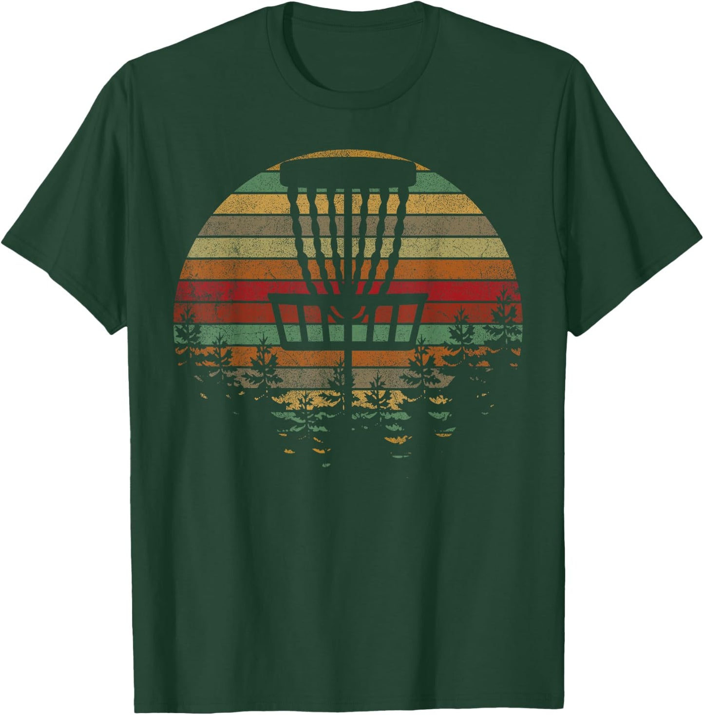 Retro Vintage Disc Golf Shirt Frolf Flying Disc Sport T-Shirt - T-Shirt | Forest