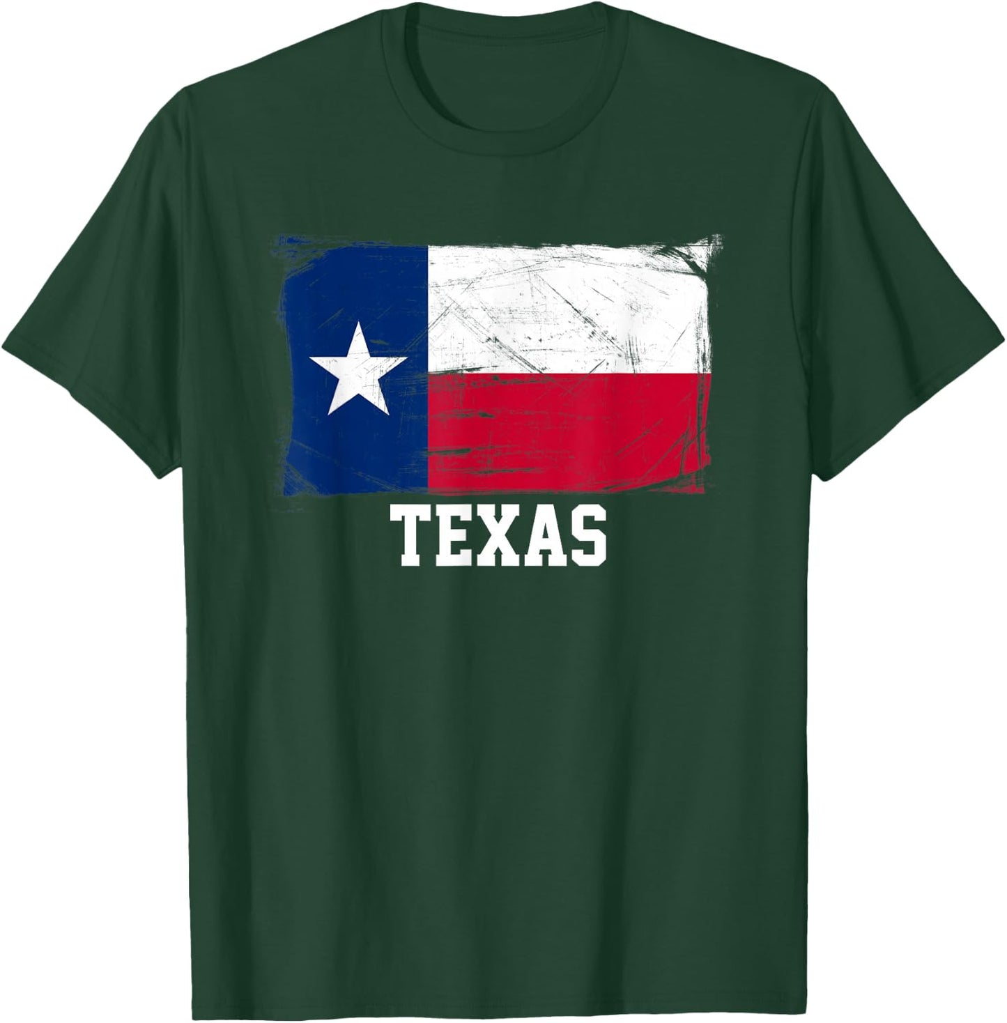 Texas United States Vintage Distressed Flag T Shirt T-Shirt - T-Shirt | Forest