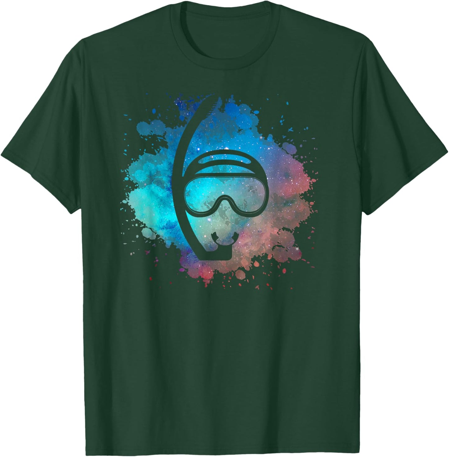 Diving Snorkel Mask Scuba Diver Snorkeling Men Women Graphic T-Shirt - T-Shirt | Forest