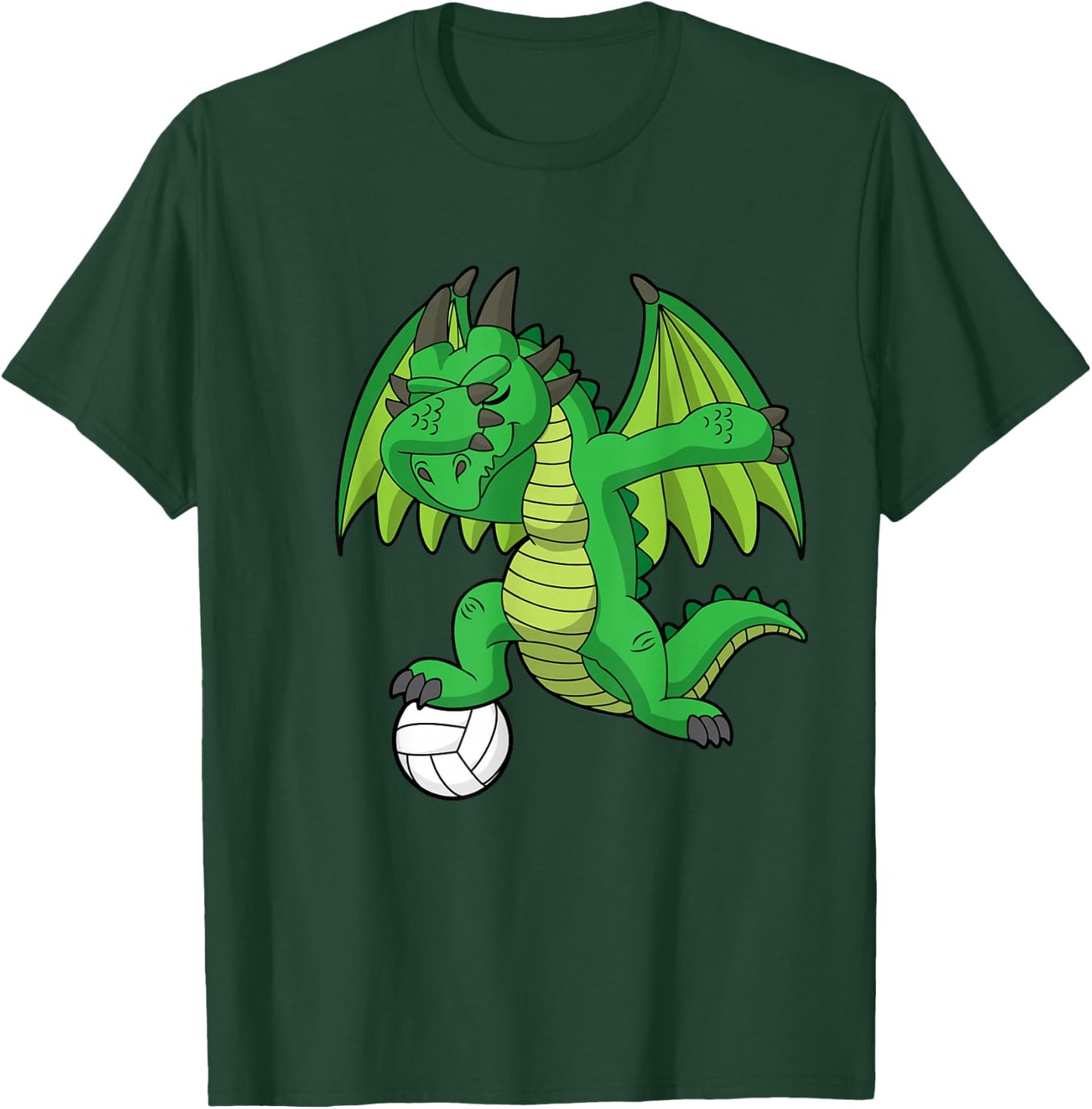 Dabbing Dragon Volleyball Dragons T-Shirt - T-Shirt | Forest