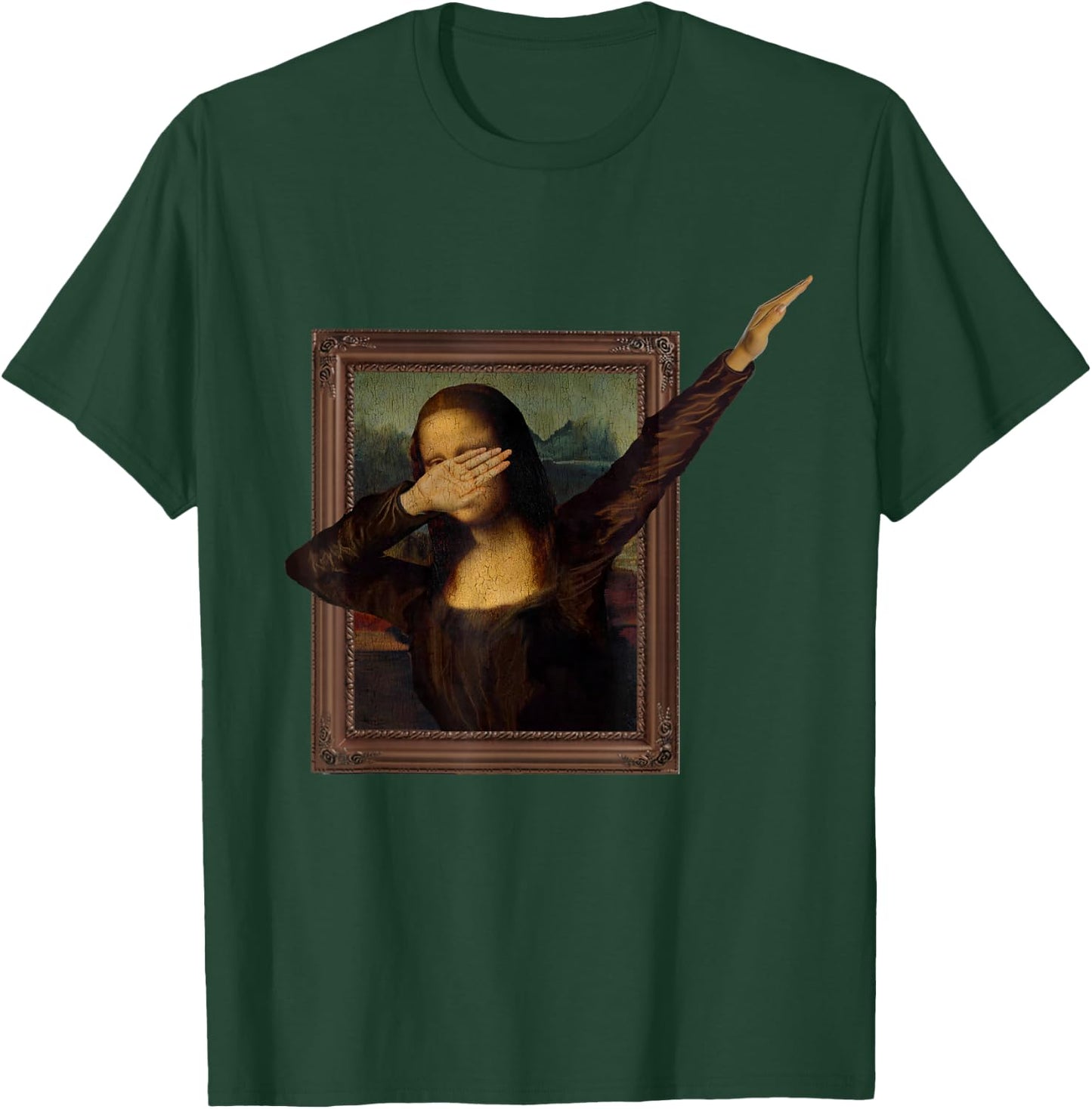 Dabbing Mona Lisa, Painting, La Gioconda T-Shirt - T-Shirt | Forest