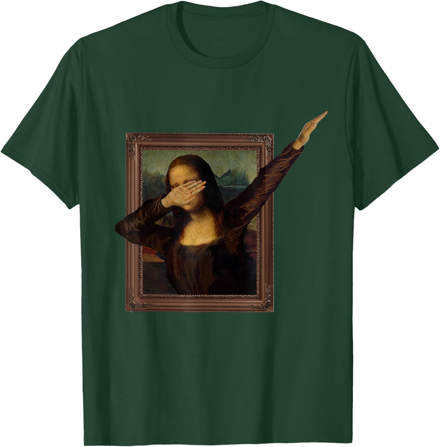 Dabbing Mona Lisa, Painting, La Gioconda T-Shirt - T-Shirt | Forest