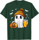 Halloween Ghost Pumpkin Spice Latte Autumn Fall Coffee Lover T-Shirt - T-Shirt | Forest