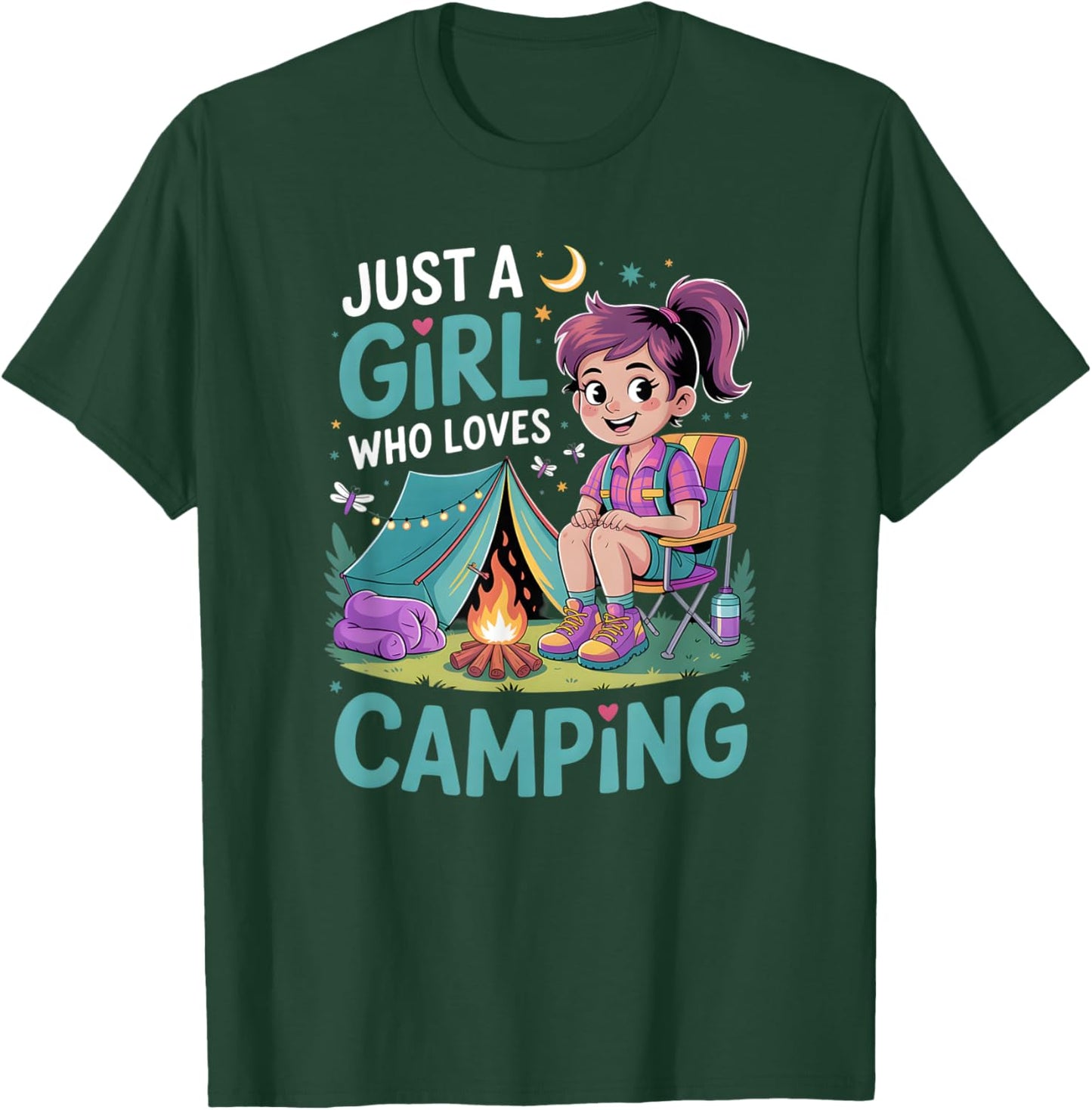 Girls Camping T-Shirt - T-Shirt | Forest