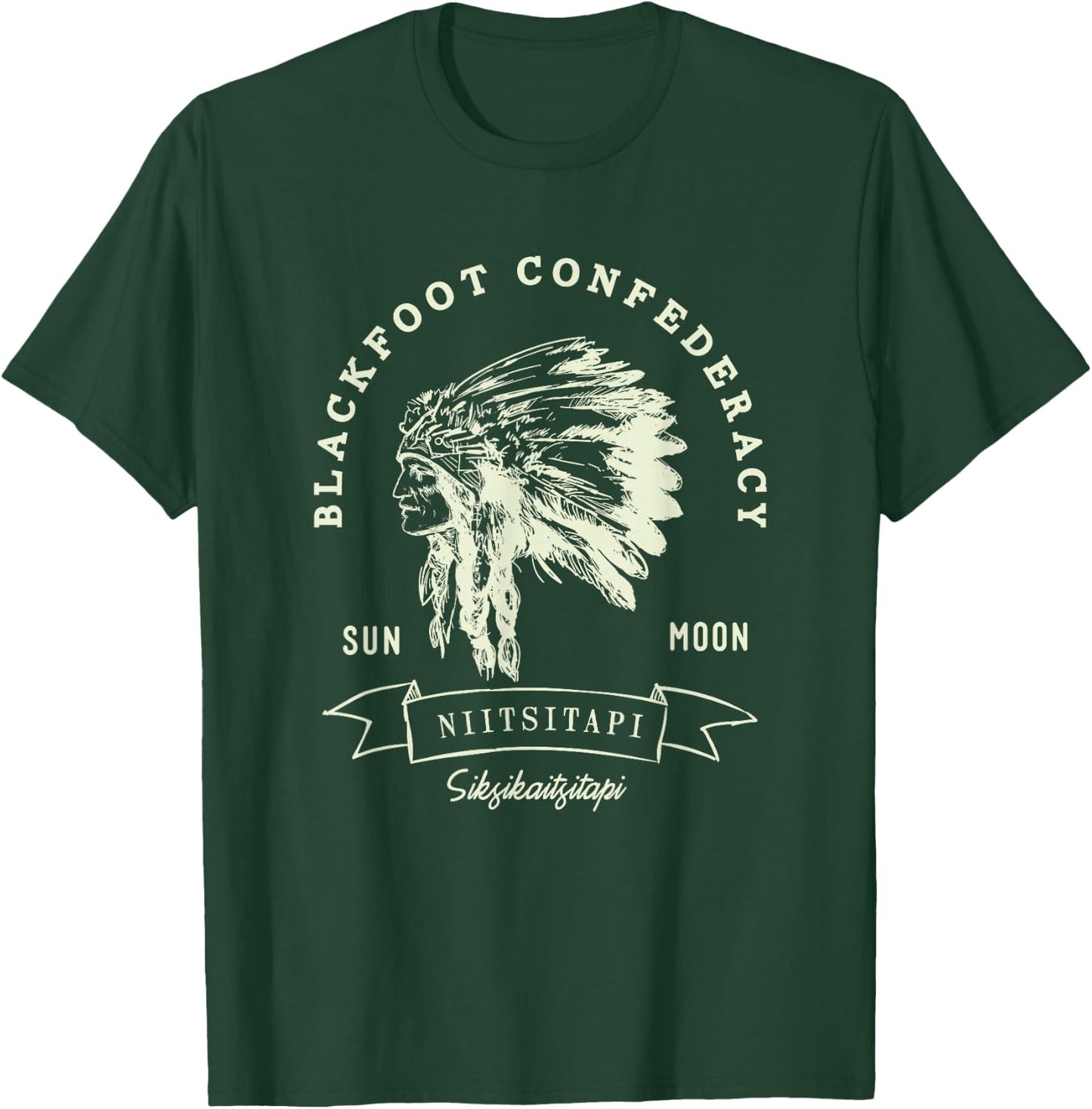 Blackfoot Confederacy American Indian Pride Chief Respect T-Shirt - T-Shirt | Forest