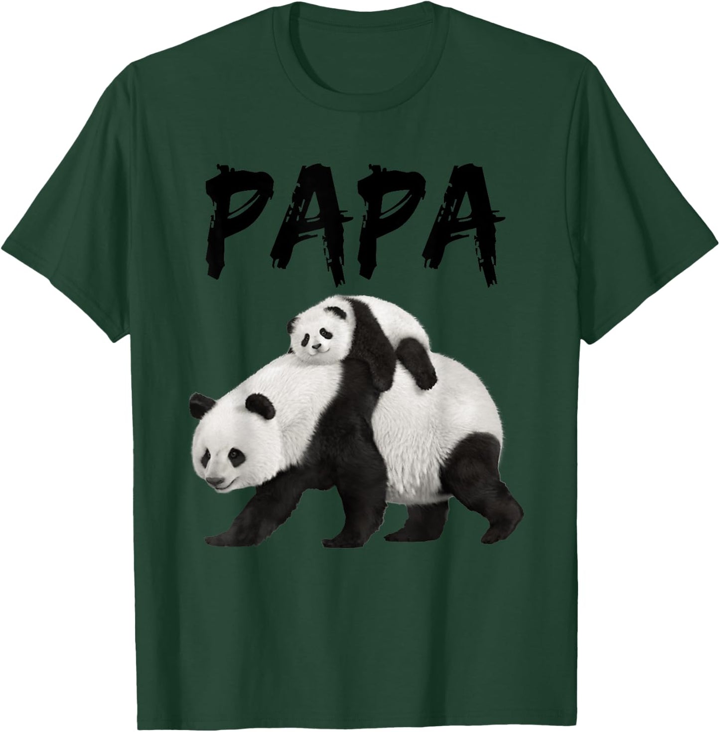 Cool Graphic Design Panda Papa Bear Dad T-Shirt - T-Shirt | Forest