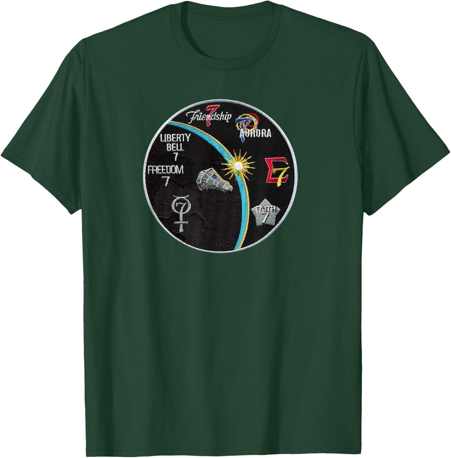 NASA Project Mercury Commemorative Patch T-Shirt - T-Shirt | Forest
