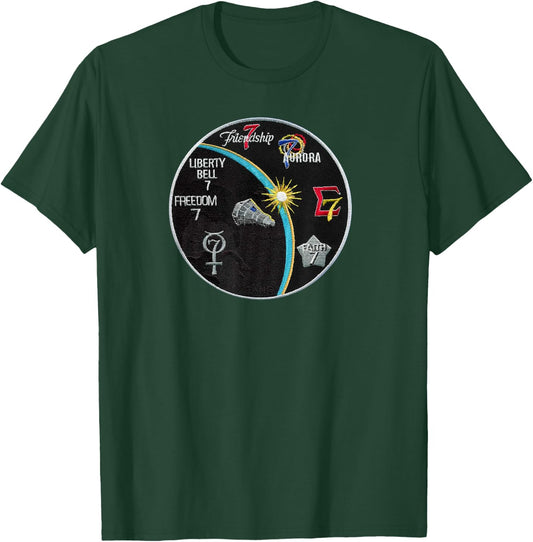 NASA Project Mercury Commemorative Patch T-Shirt - T-Shirt | Forest