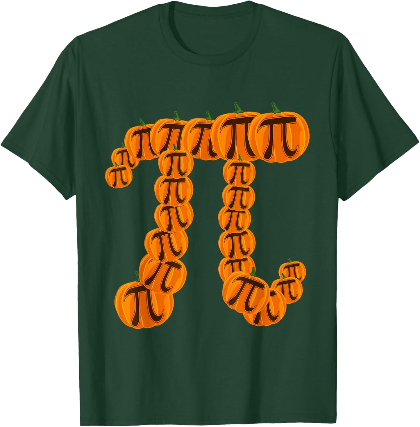 Pumpkin Pi Math Pun Thanksgiving Halloween Geek Pun T-Shirt - T-Shirt | Forest