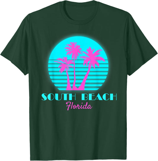 South Beach Florida Souvenir T Shirt Miami Beach T-Shirt - T-Shirt | Forest