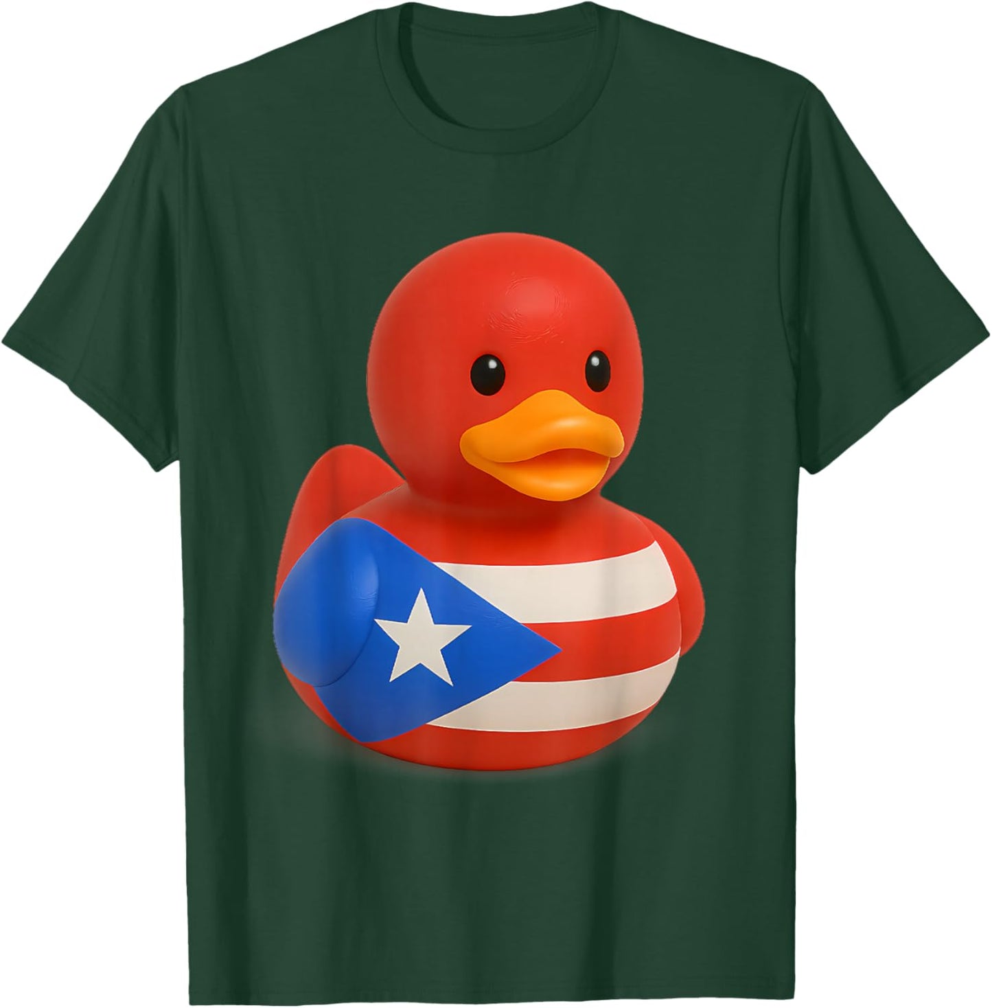 Puerto Rico Rubber Duck Flag Ducky Duckie T-Shirt - T-Shirt | Forest