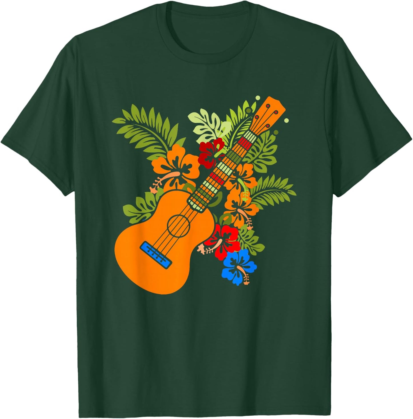 Uke Guitar Ukuele Guitarist - Ukulele T-Shirt - T-Shirt | Forest