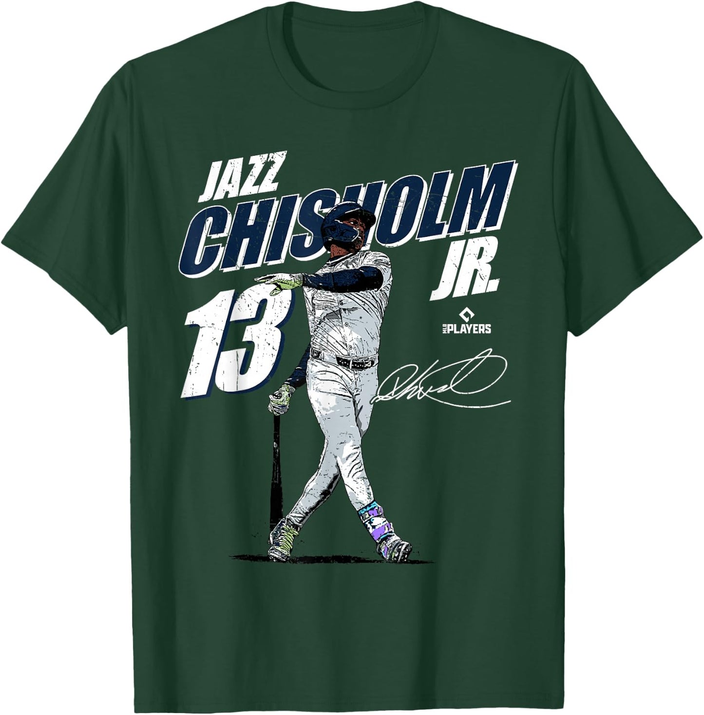 License Champs Jazz Chisholm -Adults, -Kids Baseball Fan Blue Small Modern Sports Team Themed Classic Fit Lightweight T-Shirt - T-Shirt | Forest