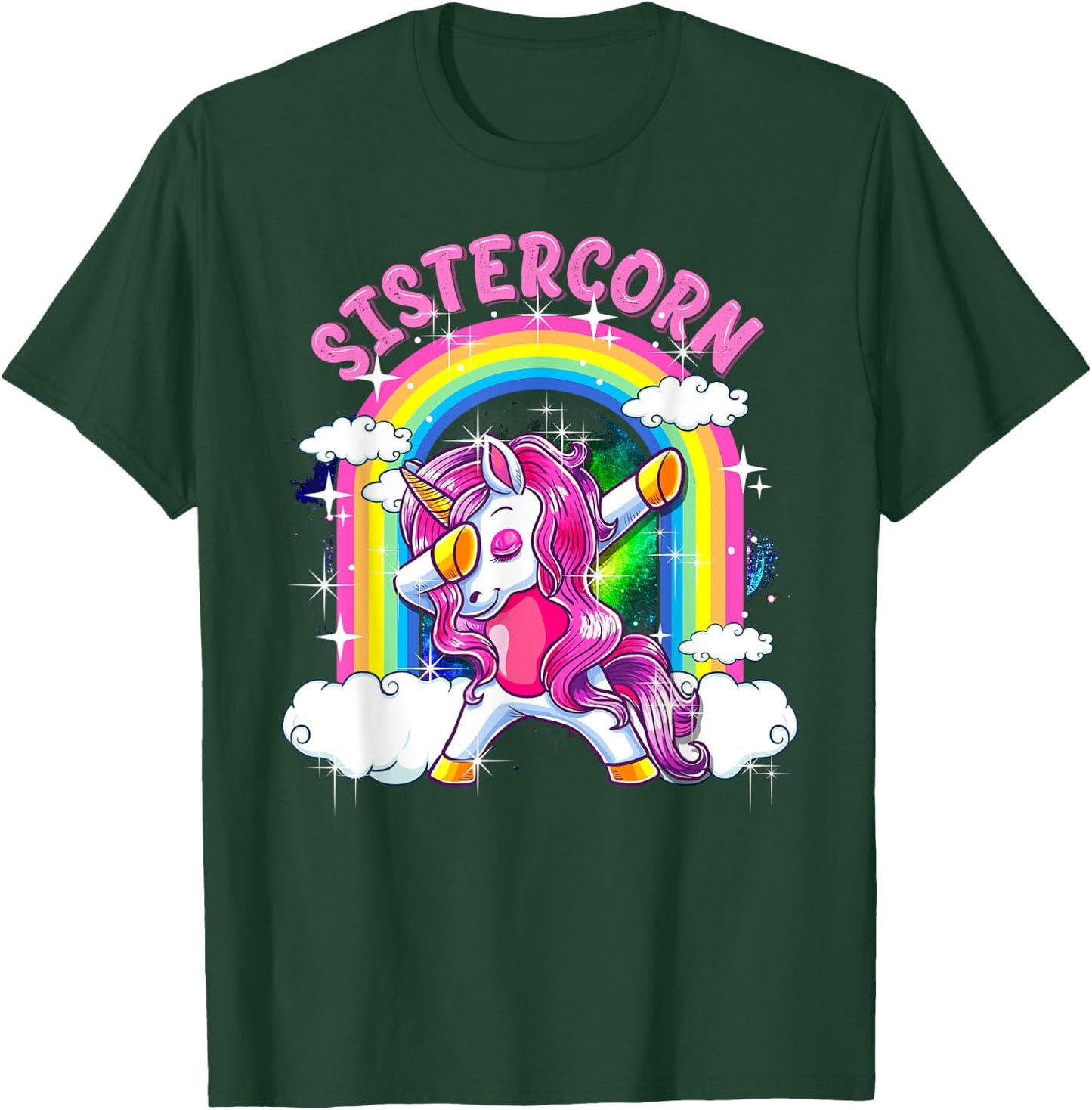 Sistercorn Shirt Dabbing Unicorn Cute Sister Gifts T-Shirt - T-Shirt | Forest