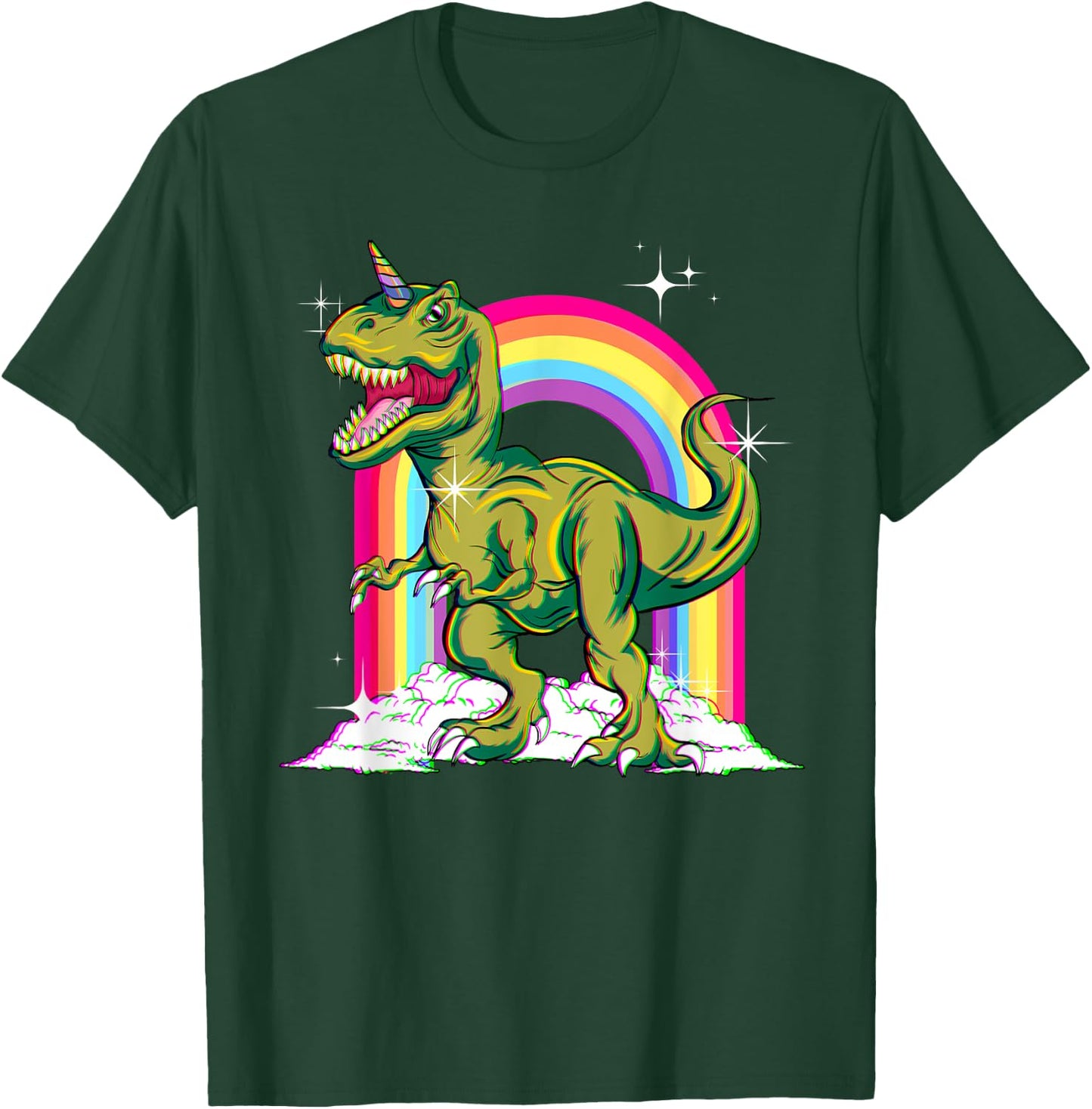 Dinocorn Half Dinosaur Half Unicorn Fans Children Adults T-Shirt - T-Shirt | Forest
