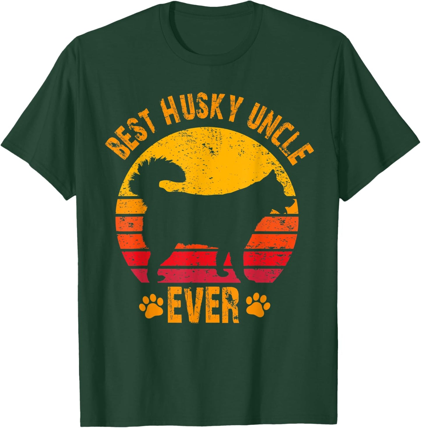 Best Husky Uncle Ever Funny Gift Uncle T-Shirt - T-Shirt | Forest