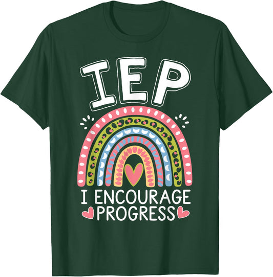 Intervention Teacher IEP I Encourage Funny Intervention T-Shirt - T-Shirt | Forest