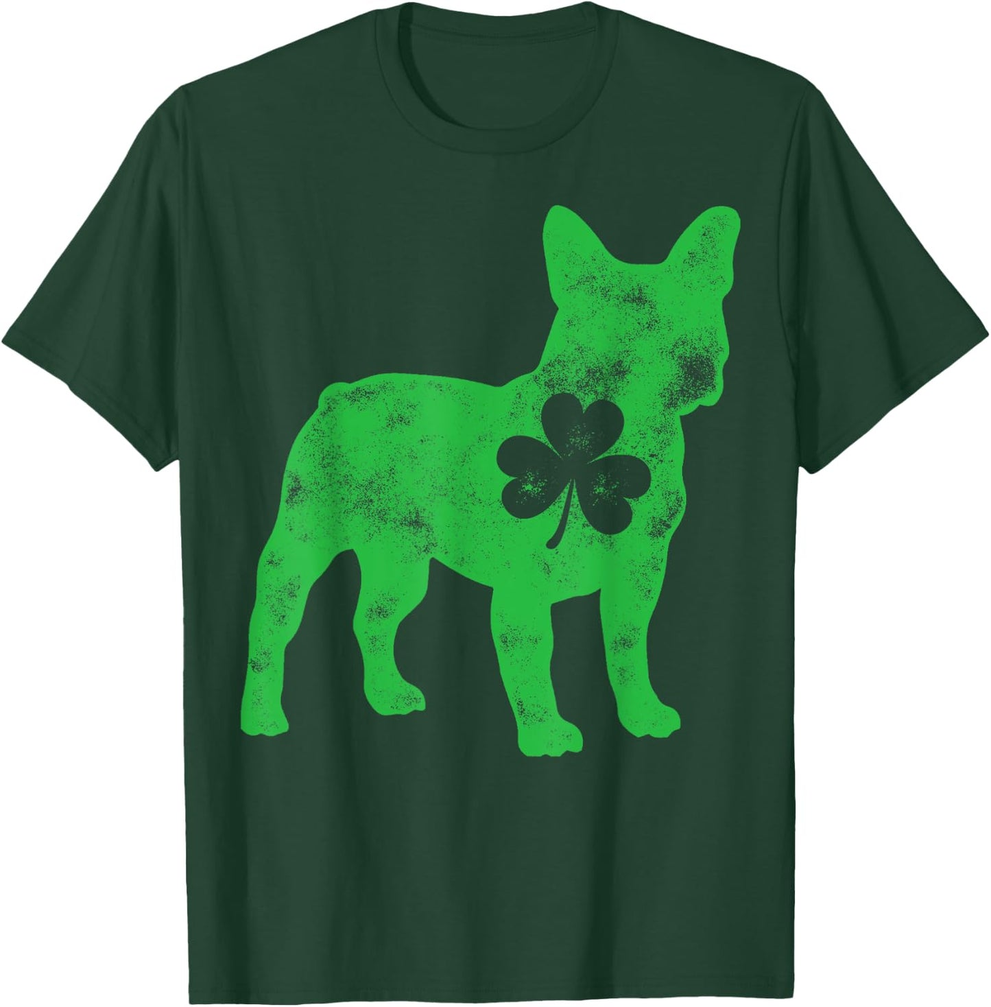 French Bulldog St Patricks Day Boys Men Dog Shamrock Gift T-Shirt - T-Shirt | Forest