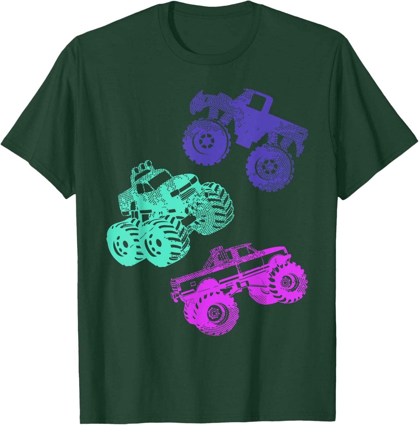 Girls Like Monster Trucks Too Women Monster Truck T-Shirt - T-Shirt | Forest