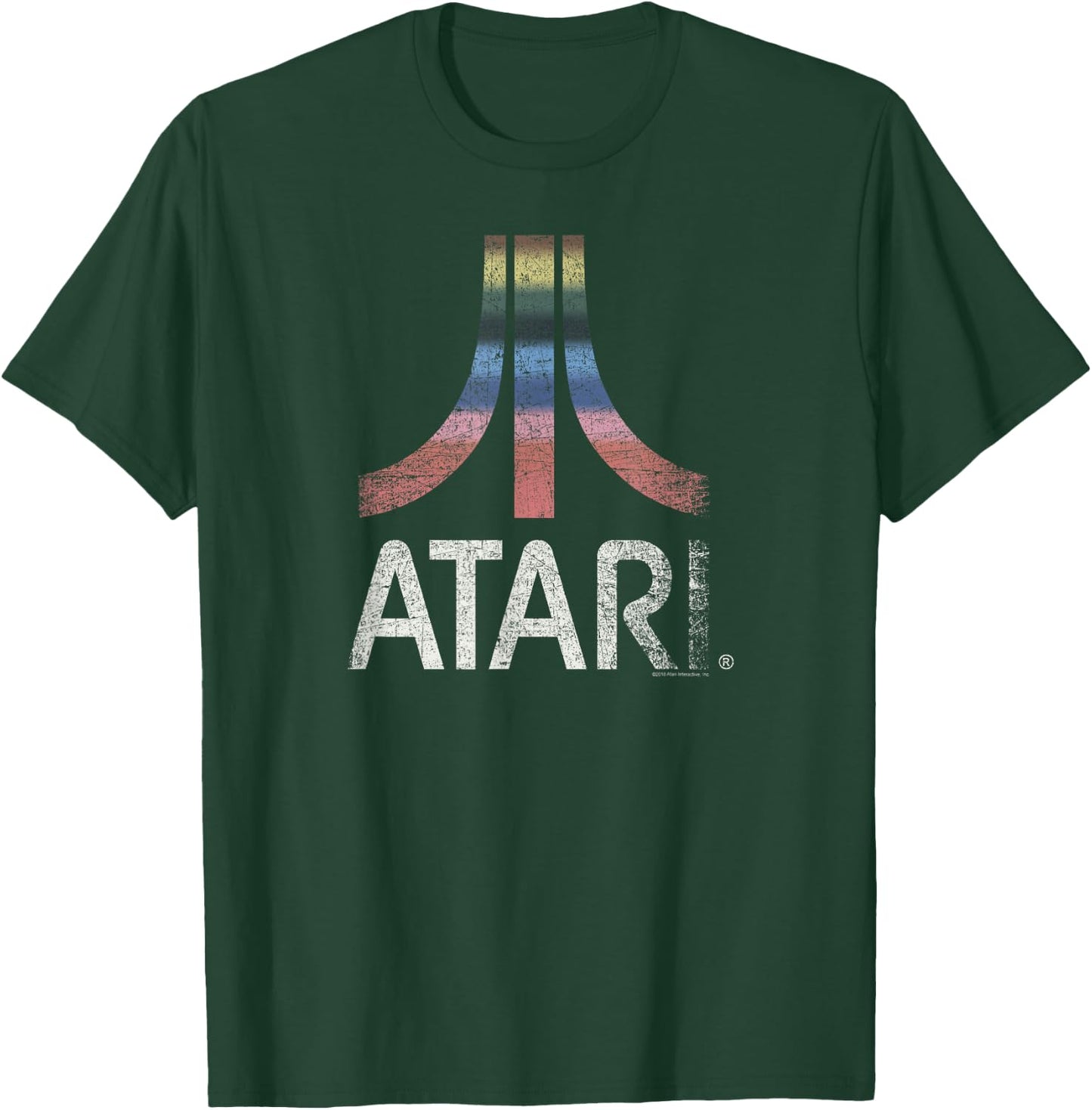 Atari Rainbow Vintage Washed Out Logo T-Shirt - T-Shirt | Forest