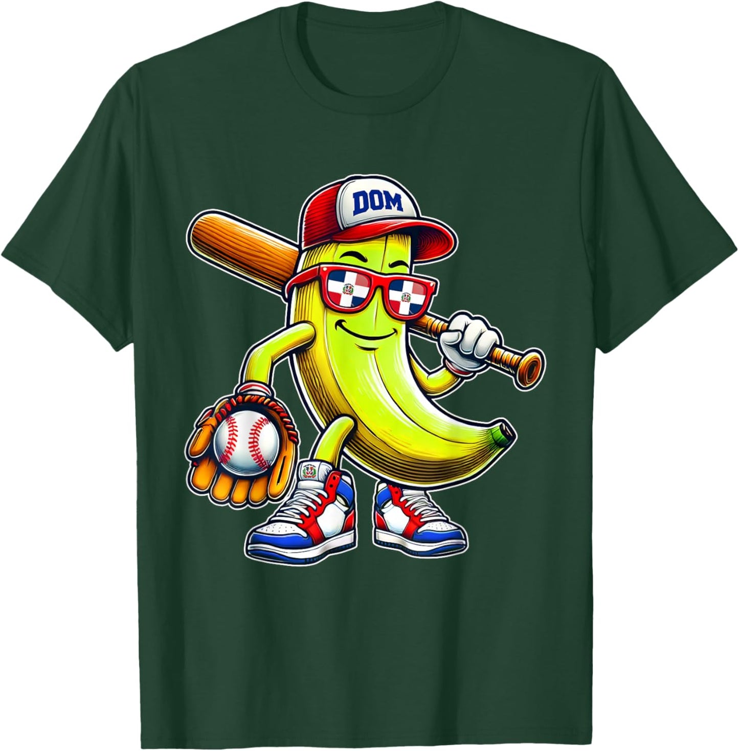 Dominican Republic Platano Baseball DR Flag Kids Toddlers T-Shirt - T-Shirt | Forest