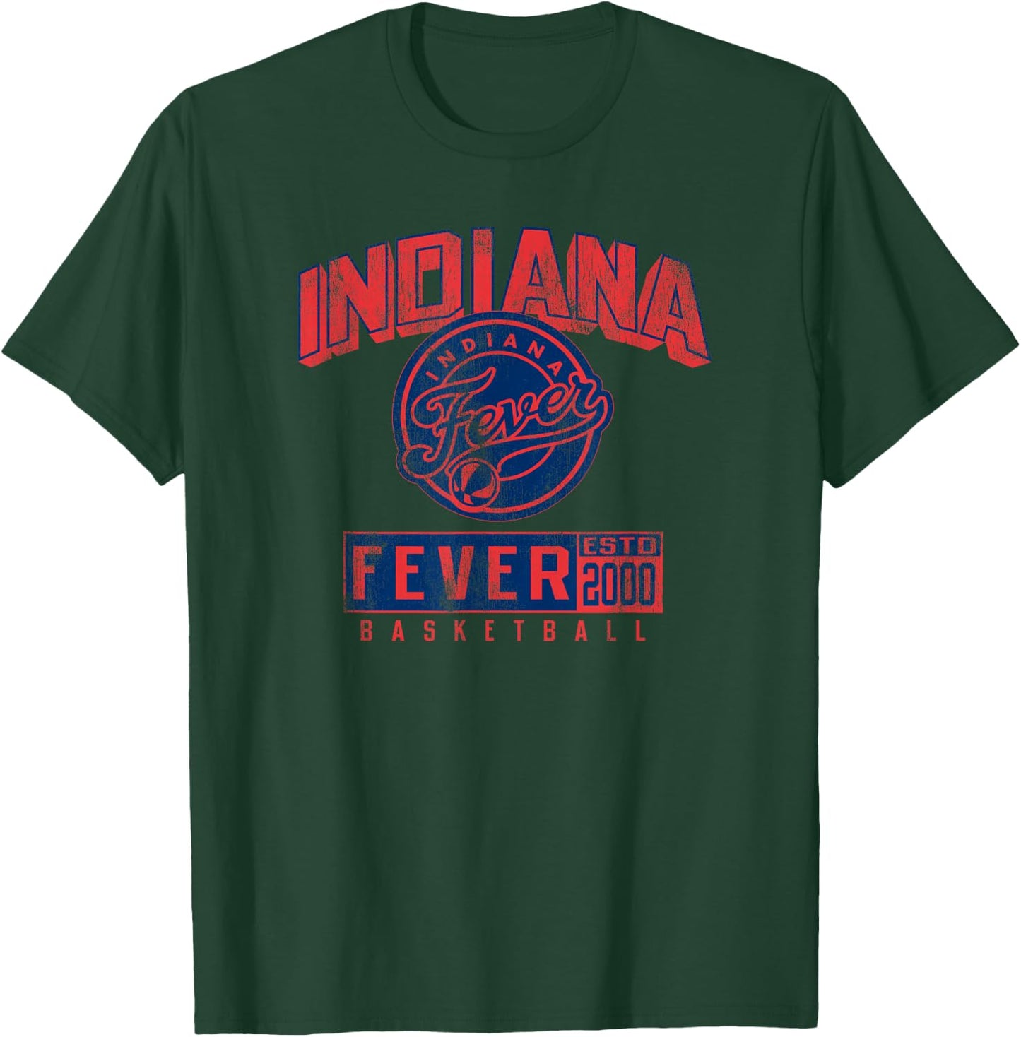 Indiana Fever WNBA -Adults , Black, Small, Short Sleeve, , Classic, Letter Print T-Shirt - T-Shirt | Forest