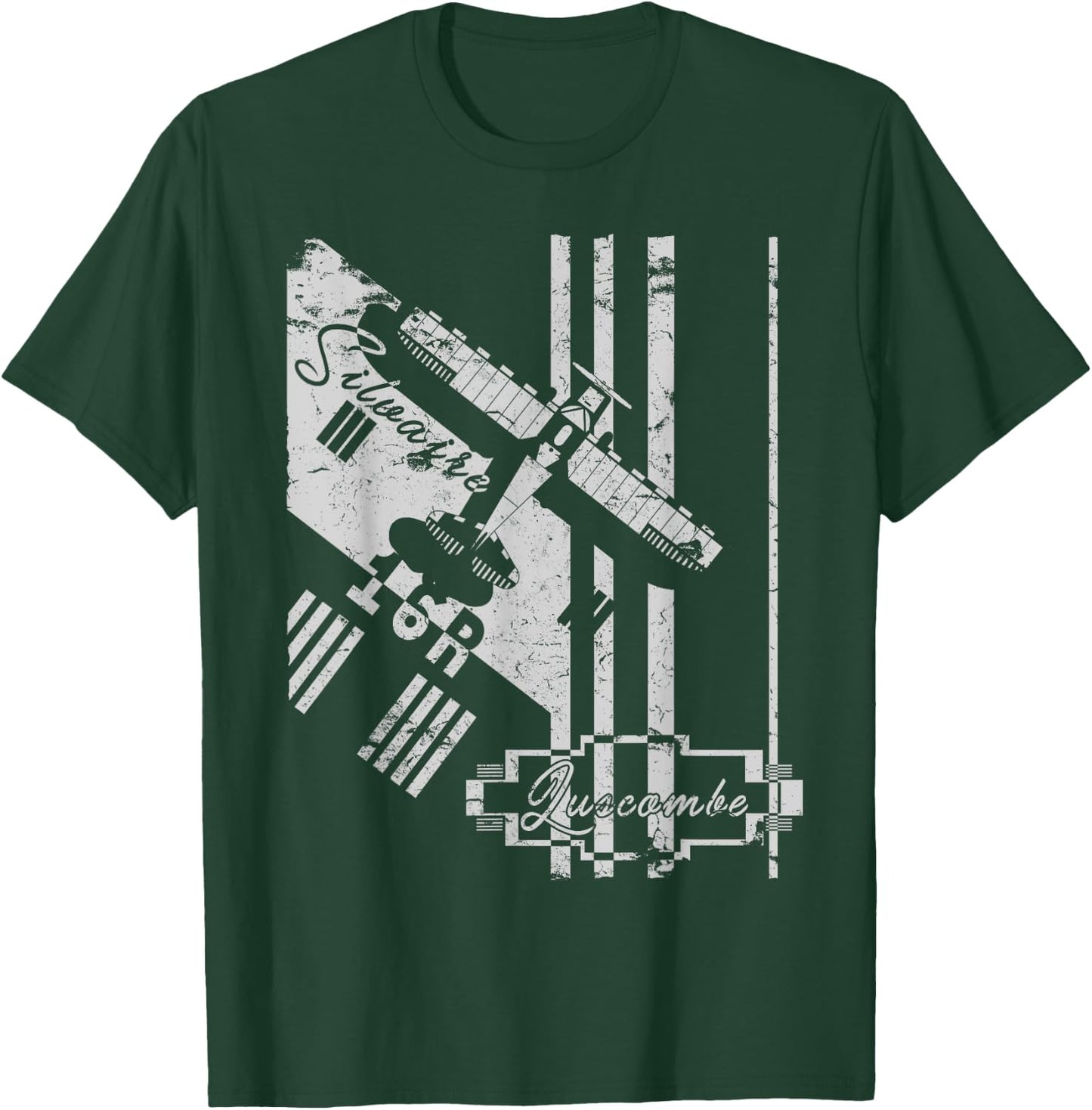 Luscombe Silvaire 8A Art Deco Vintage Aircraft Pilot T-Shirt - T-Shirt | Forest
