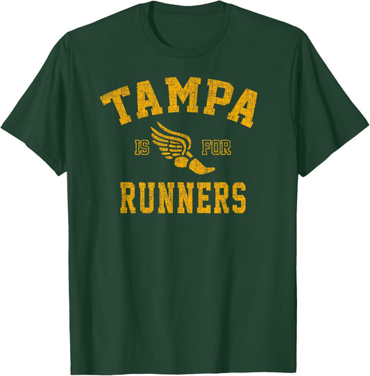 Vintage Style Tampa Florida is For Runners T-Shirt - T-Shirt | Forest
