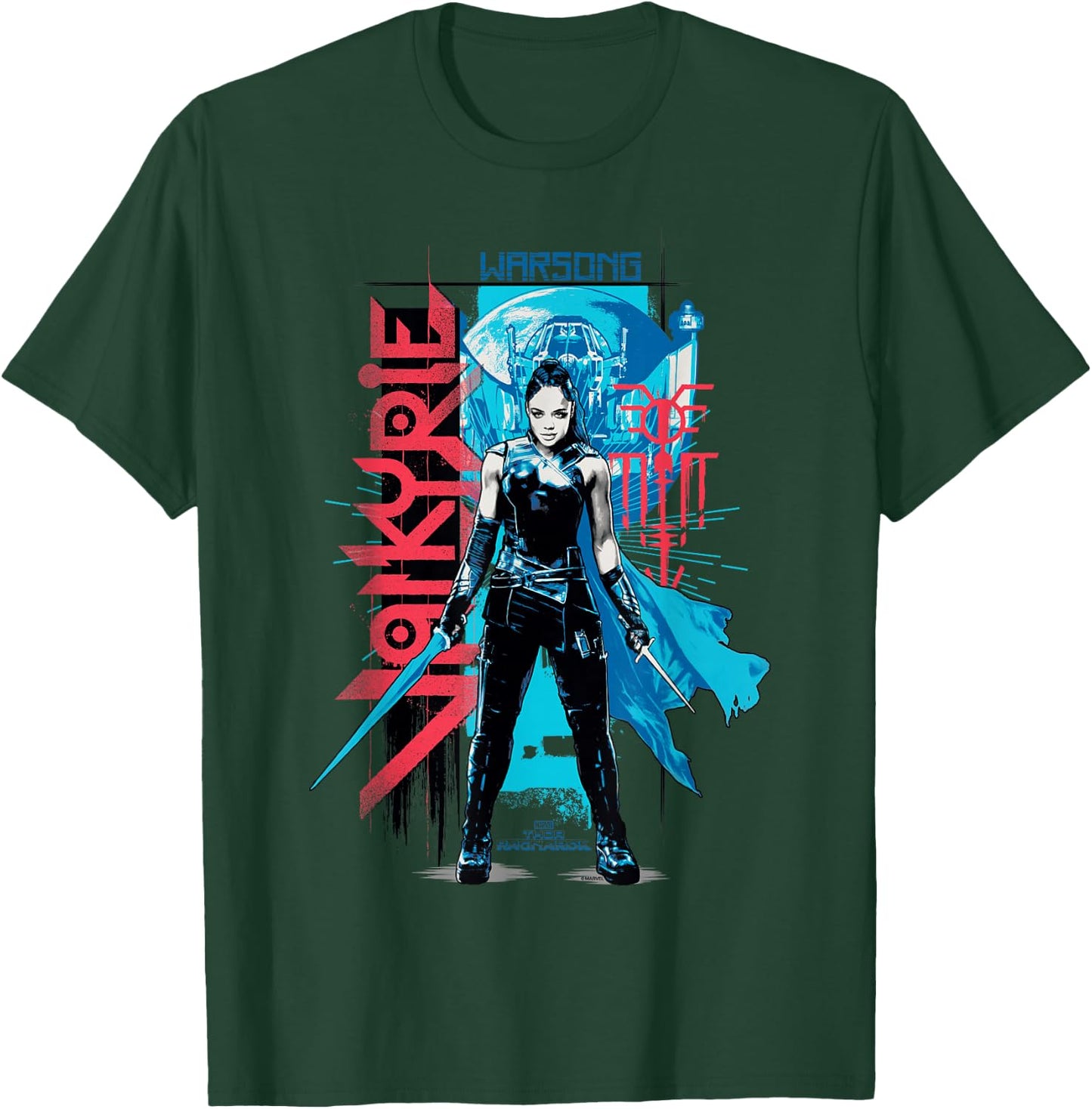 Marvel Thor Ragnarok Valkyrie Warsong Heroine T-Shirt - T-Shirt | Forest