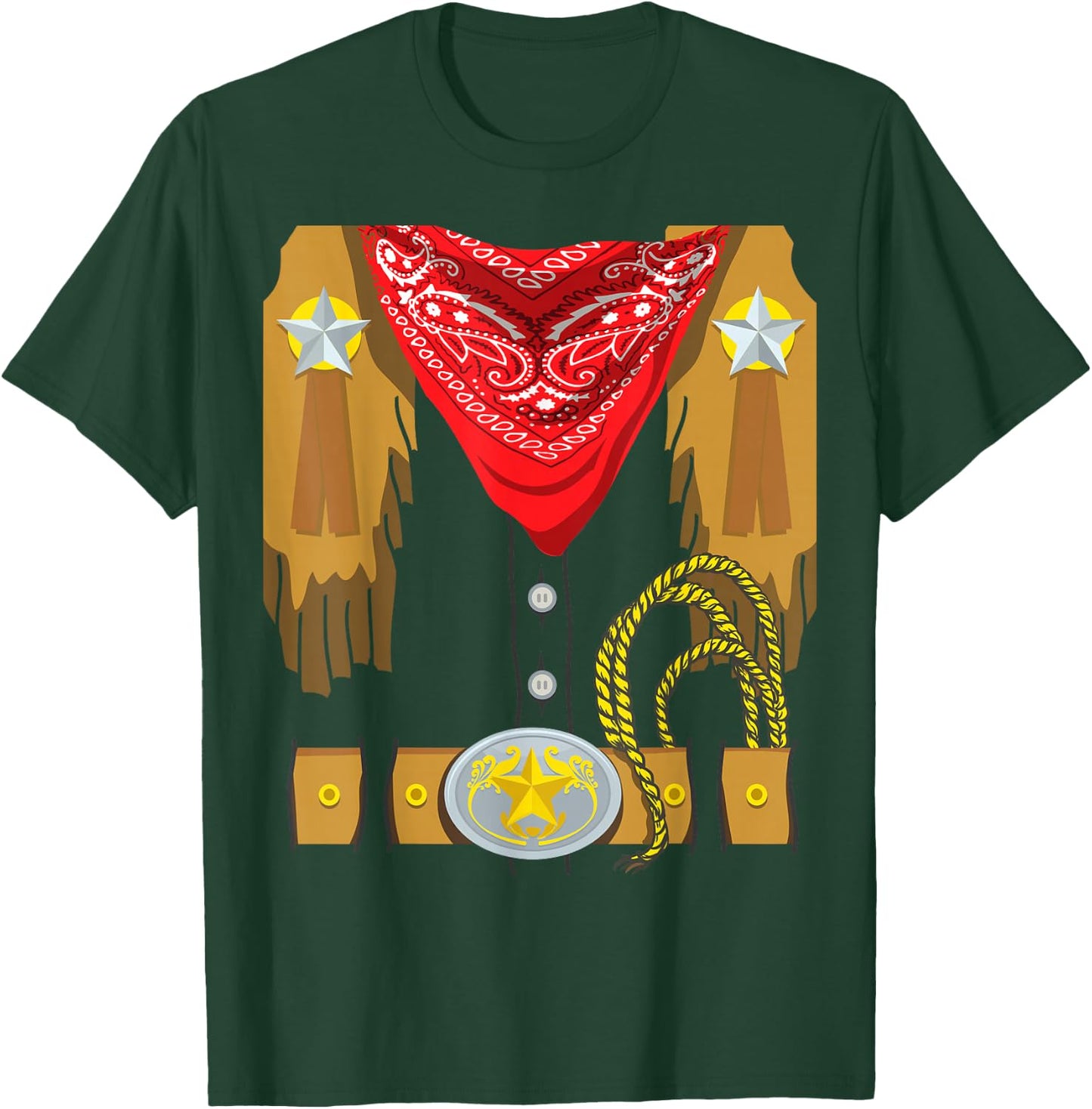 Western Rodeo Sheriff Cowboy Costume T-Shirt - T-Shirt | Forest