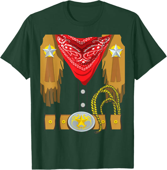 Western Rodeo Sheriff Cowboy Costume T-Shirt - T-Shirt | Forest