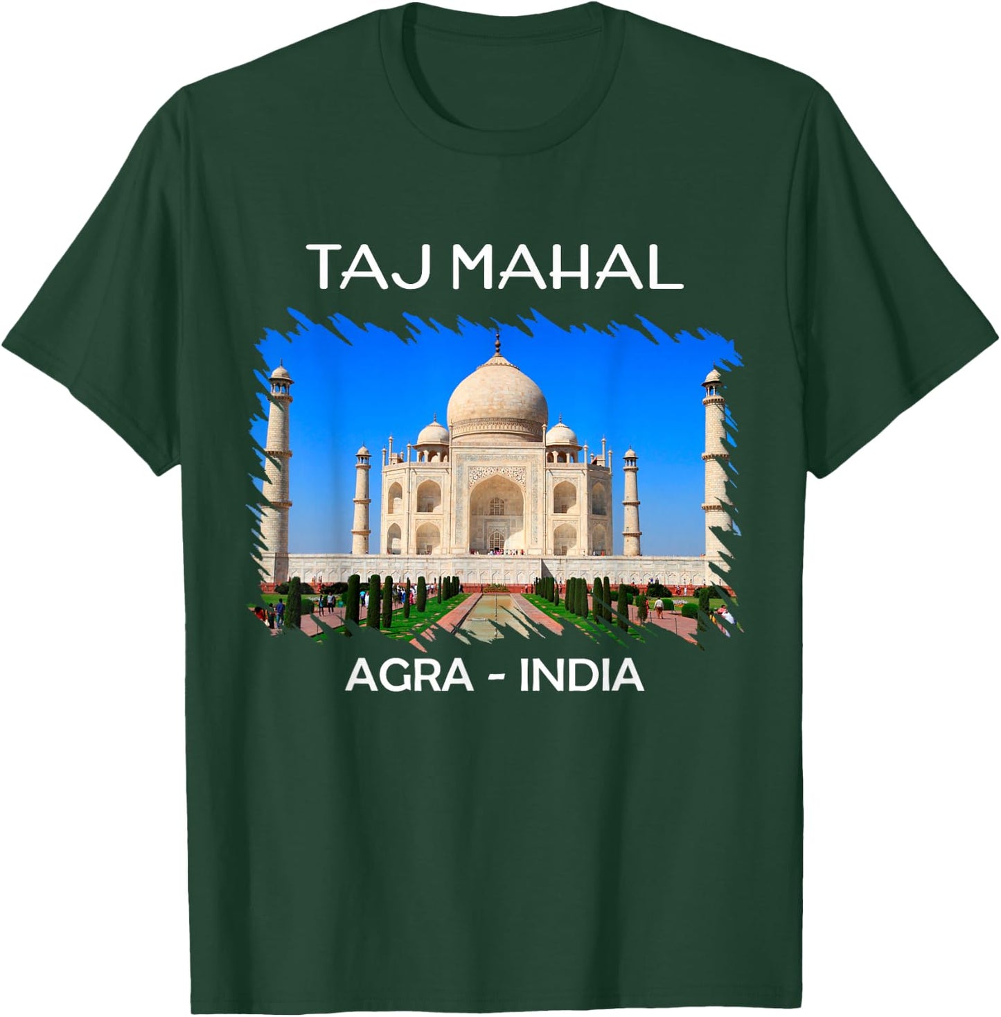 India Shirt - Taj Mahal Mausoleum - Tourist Travel T-Shirt - T-Shirt | Forest