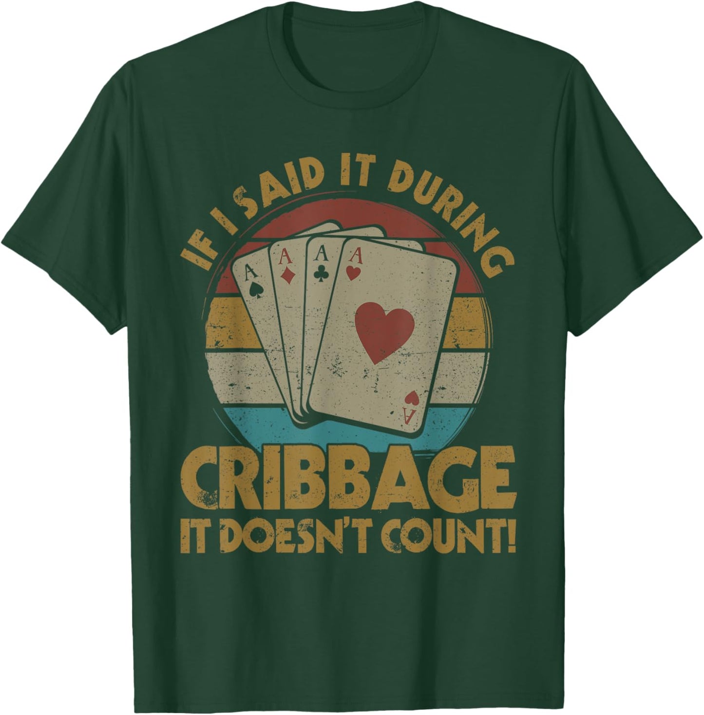 Cribbage Board Game Funny Cribbage Player T-Shirt - T-Shirt | Forest
